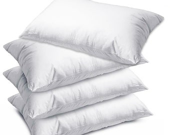 Hotel Quality Pack of 2,4 Pillows Bounce Back Anti Allergic Bedding Plump Pillow Super Soft Hollowfibre Pillow Standard UK Size