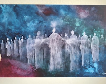 Peace Keepers Postcard Set of 3, Spiritual Angel Art Postcards