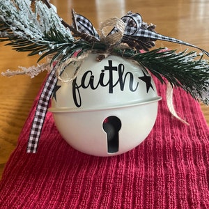 White Jingle Bell Ornament