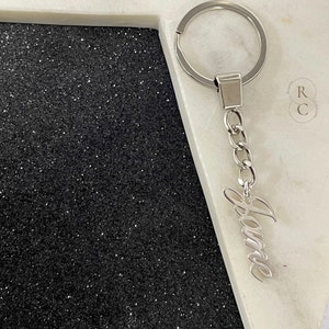 Sterling Silver Name Keychain: Personalized Accessory