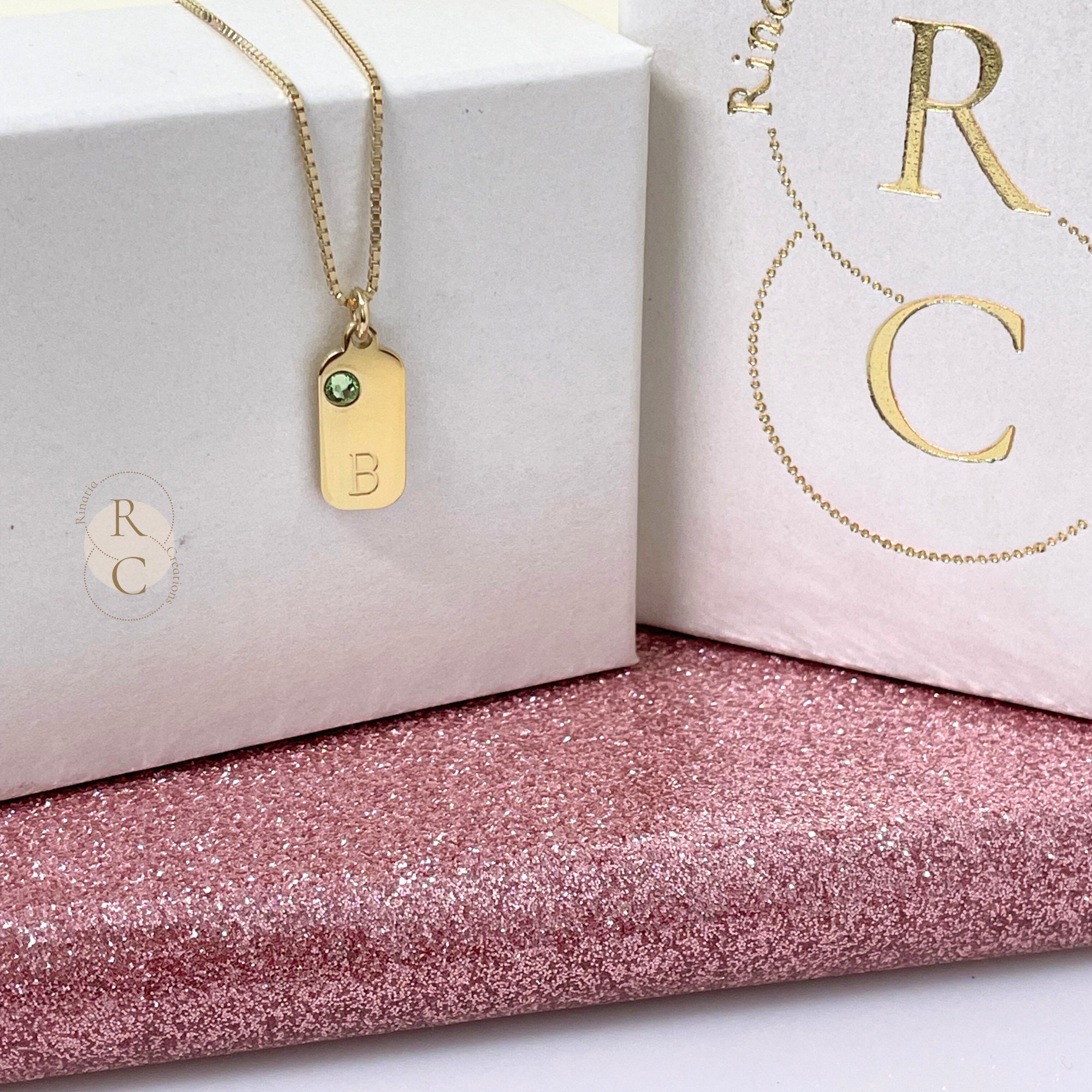 Birthstone Dog Tag Etsy