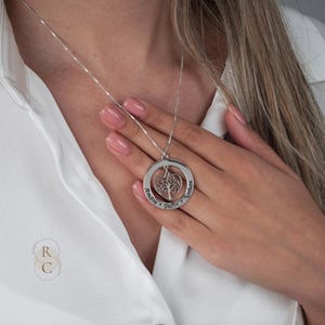 Colar Árvore Genealógica da Vida com Nomes de Crianças - Colar de Coração com Nomes Personalizados em Prata Esterlina - Presente de Filha para Mãe - Melhor Presente para Mãe