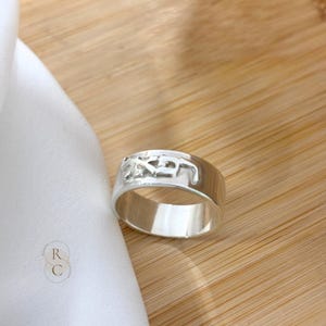 Sterling Silber Personalisierter Hebräischer Namensring - Einzigartiges individuelles Geschenk für Männer & Frauen - Traditionelle Hebräische Buchstaben