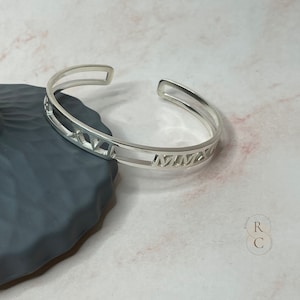 Pulsera personalizada de plata de ley con números romanos - Brazalete personalizado para hombre y mujer - Regalo de joyería chapada en oro - Joyería con números romanos