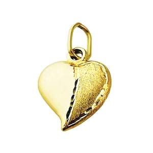 Hartvormige hanger, kettinghanger, geelgoud, 585 (14 karaat) gouden hanger