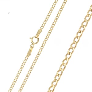 Gold chain necklace chain curb chain necklace Cuban yellow gold 585 14KT