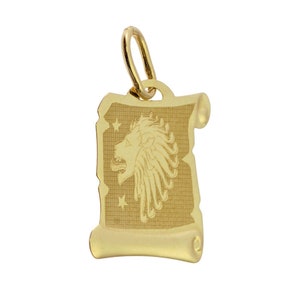 Anhänger Löwe Sternzeichen Tierkreiszeichen Horoskop Papyrus Kettenanhänger Gold Goldanhänger