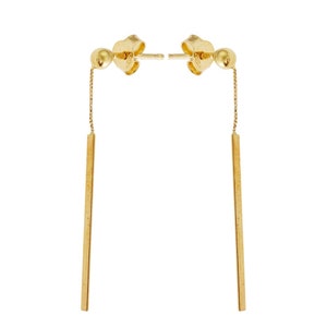 Ohrringe Ohrhänger Ohrstecker Ohrschmuck Eiszapfen Gelbgold Paar