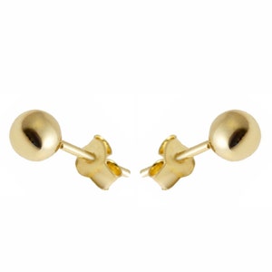 Earrings, pierced earrings, earrings, balls, yellow gold, pair, 585, 14 KT