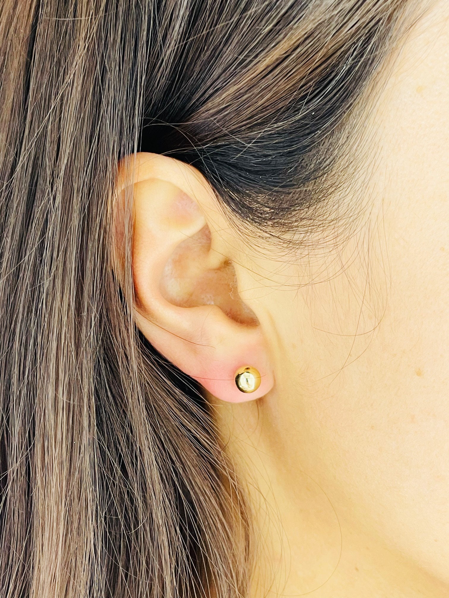 ピアス VINTAGE HOLLYWOOD Basic Ball Earrings BMH1302 Ball Earrings Earrings Stud Earrings Yellow Gold Pair 585