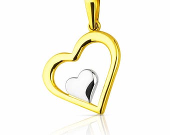 Anhänger Kettenanhänger Gelbgold Goldanhänger Herz Gold 585er 14KT