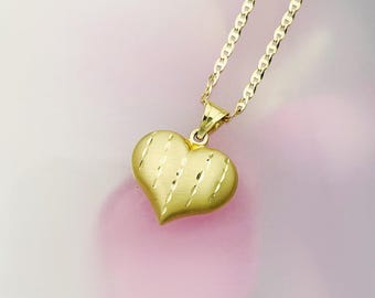 Anhänger Herz Kettenanhänger Gelbgold Goldanhänger 585er 14KT