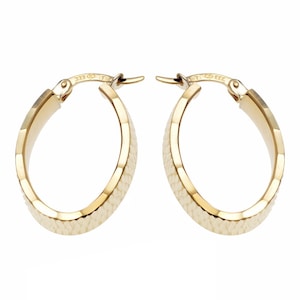 Hoop earrings earrings yellow gold pair 333 8k
