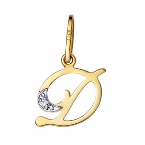 Pingente Letra D Corrente Pingente Ouro Pingente Ouro Amarelo