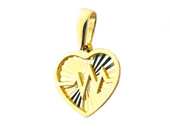 Anhänger Herz und Puls Kettenanhänger Gelbgold Goldanhänger 585er 14KT