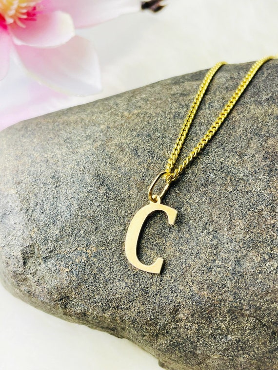 Initial Necklace Letter G Gold Pendant G Naam Ka Locket Buy 14K