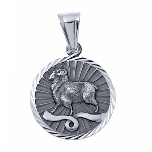 Ciondolo Argento Ariete Zodiaco Segno Oroscopo Pendente