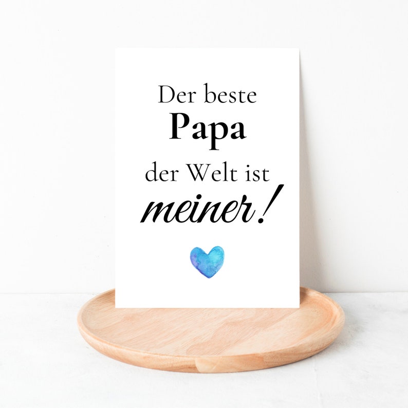 Sprüchekarte Der beste Papa der Welt ist meiner Postkarte lustig Humor
