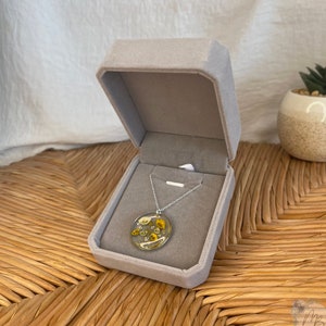 Grey Black Velvet Luxury Jewellery Gift Presentation Box for Necklace or Earrings, Rectangular