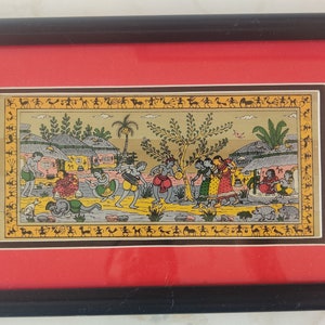 Traditional Pattachitra Painting With Frame Indian Art