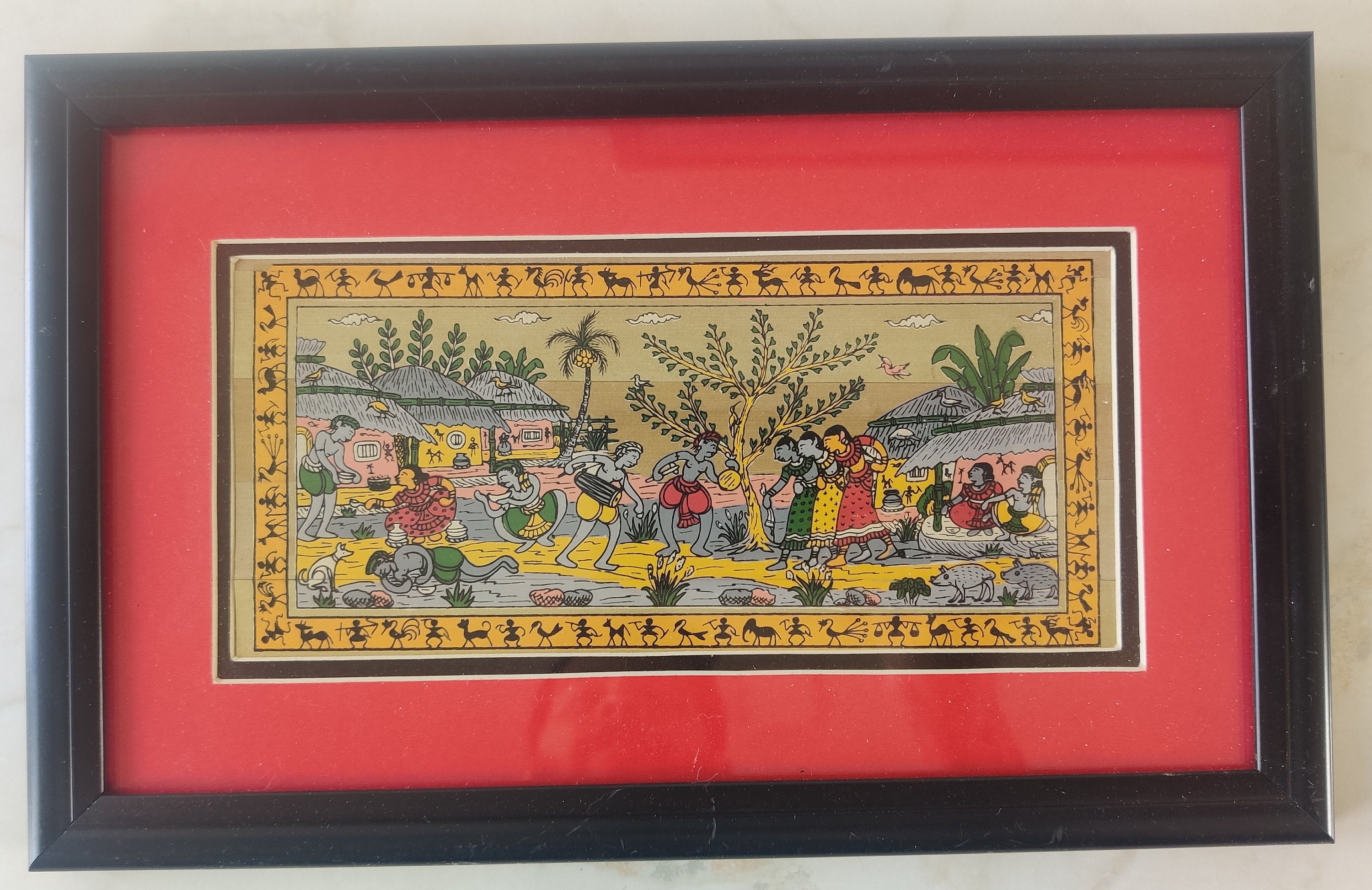 Traditional Pattachitra Painting With Frame Indian Art