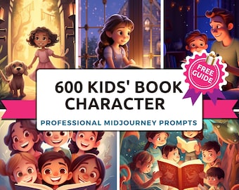 600 Kids Book Character Professional Midjourney Prompts For A Children storybook, Midjourney Prompts Guide Ai Art, Images for Kids Character