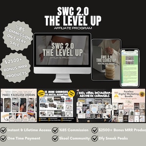 SWC 2.0 Selling With Confidence Affiliate Digital Marketing Earn Passive Income Resell DFY Products Create Digital Products & UGC