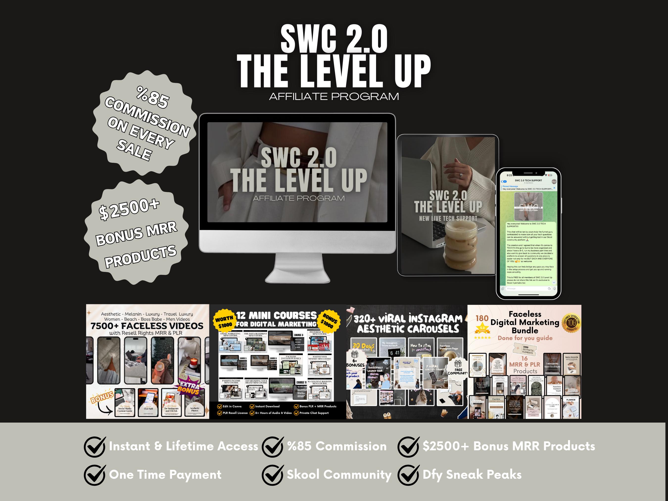 SWC 2.0 Selling With Confidence Affiliate Digital Marketing Earn Passive Income Resell DFY Products Create Digital Products & UGC