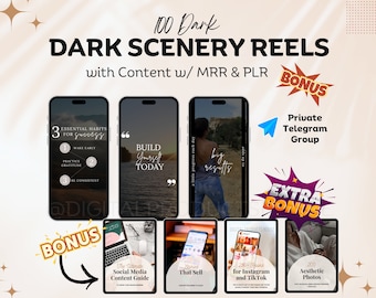 100 Dark Scenery Reels with Content w/ MRR & PLR instagram reels mrr instagram reels mrr reels instagram reels Templates To Resell DFY