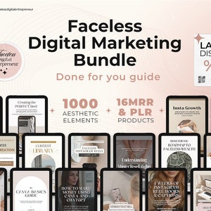 Faceless Digital Marketing Guide Bundle with Master Resell Rights Digital Marketing PLR Done For You Digital Marketing Guides with MRR DFY