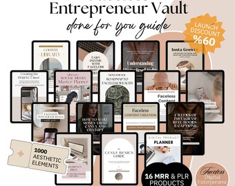 Faceless Entrepreneur Vault with resell rights with Private Label Rights Digital Marketing Bundle Faceless Digital Marketing Strategies