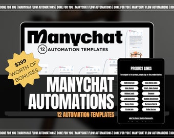 ManyChat Automation Templates MRR Chatbot Automation Master Resell Rights ManyChat Flow Automation Resell Manychat Automation Flows DFY PLR