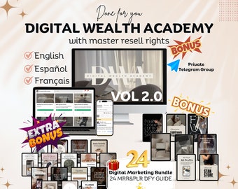 Digital Wealth Academy Digital Marketing Course Resell Digital Marketing Guides with Resell Rights & PLR Passive income passive profit DFY