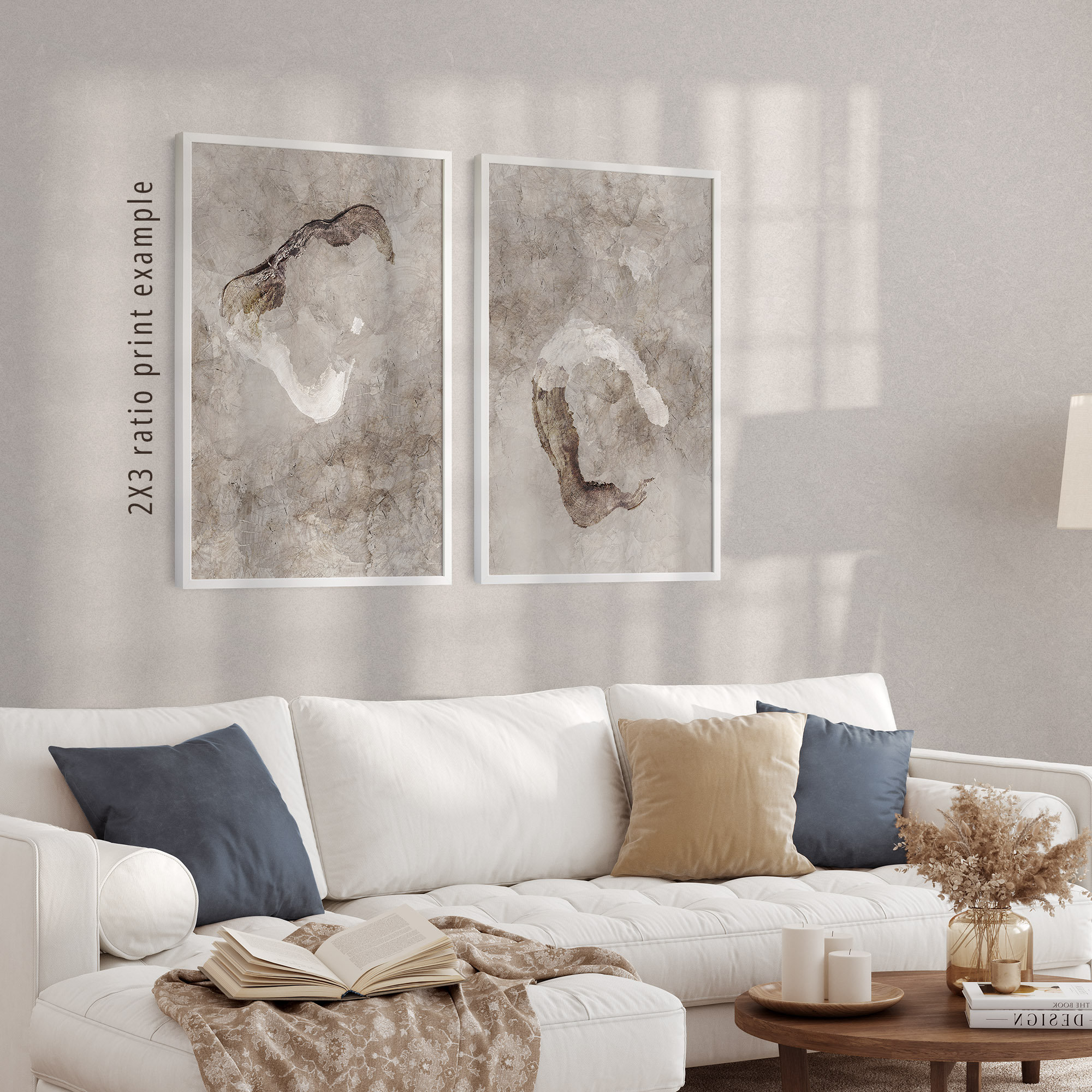 Incomplete: Earthy Wabi-sabi Wall Art Room Decor Neutral Therapy Office ...