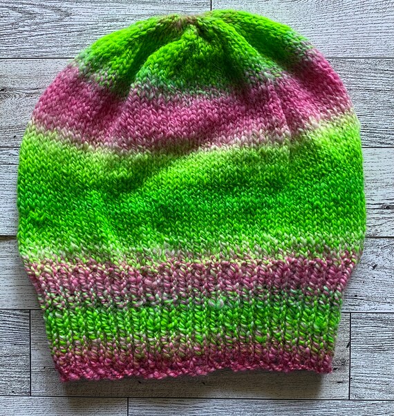 Wool Hat-hand Dyed, Spun, and Knit - Etsy display picture 2