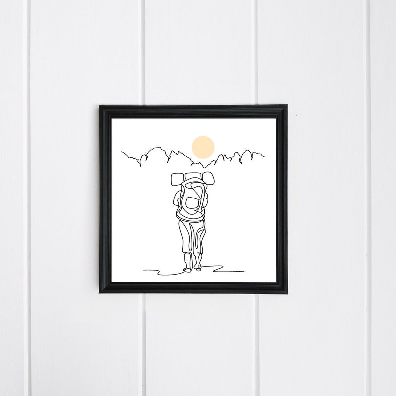 Minimalist Human Nature Mountain Backpacker Camp Hiking Trekking ...