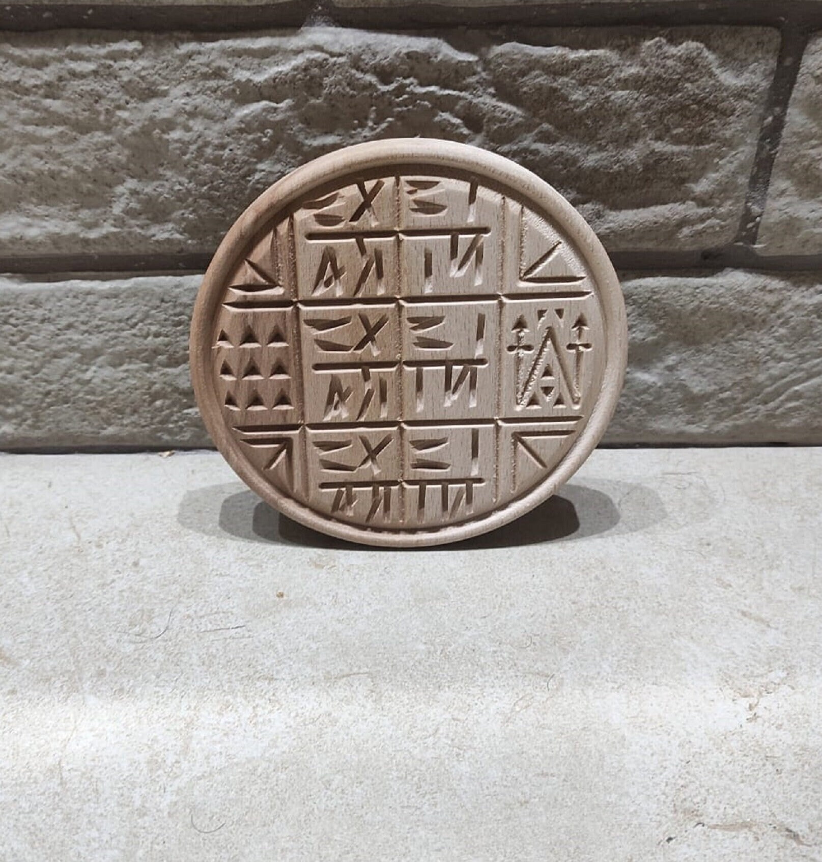 Bread Stamp Orthodox Wooden Liturgy Traditional Serbian Seal