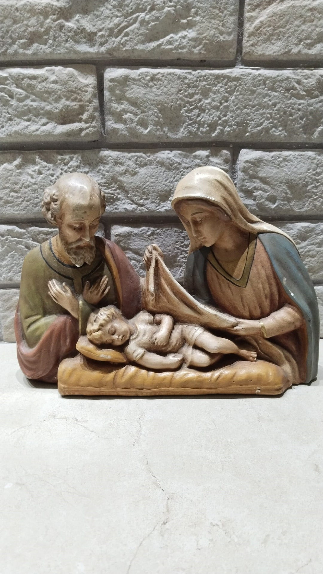 Antique Holy Family Bible Christmas Tree Saint Joseph Virgin Etsy