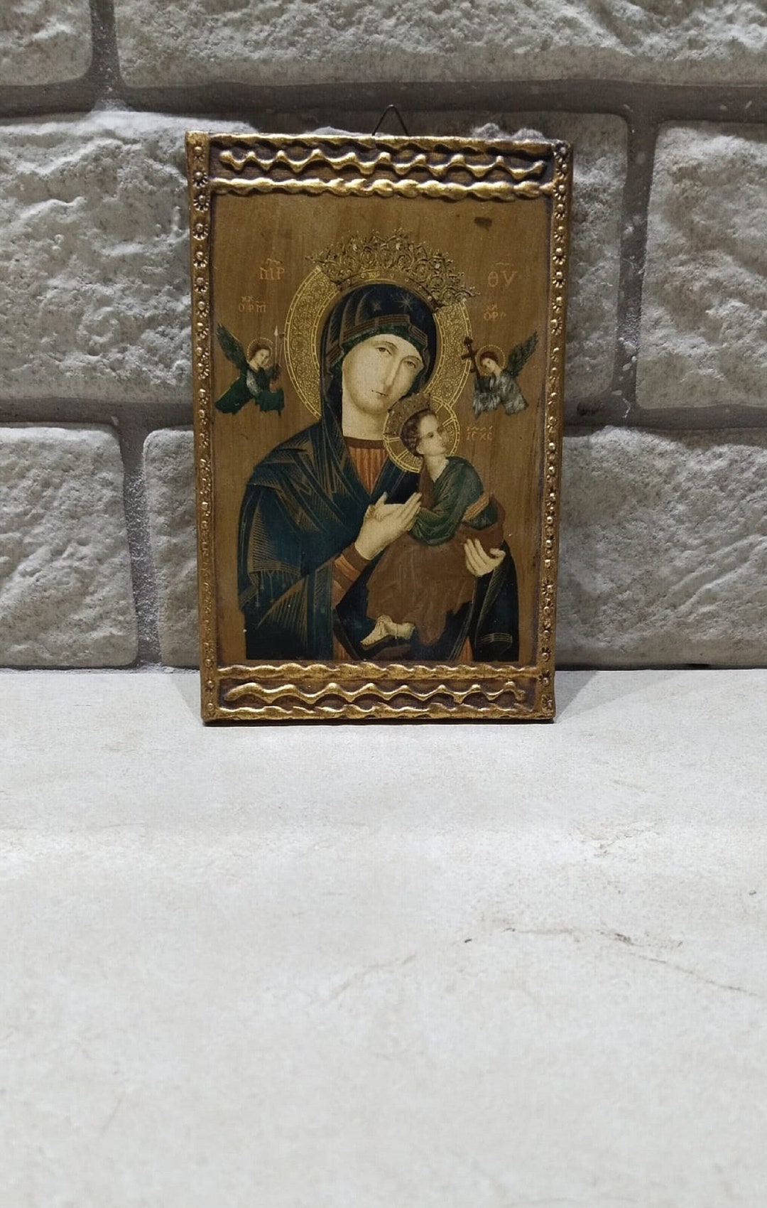 Antique Icon Our Lady of Perpetual Help ART Italy Roma - Etsy