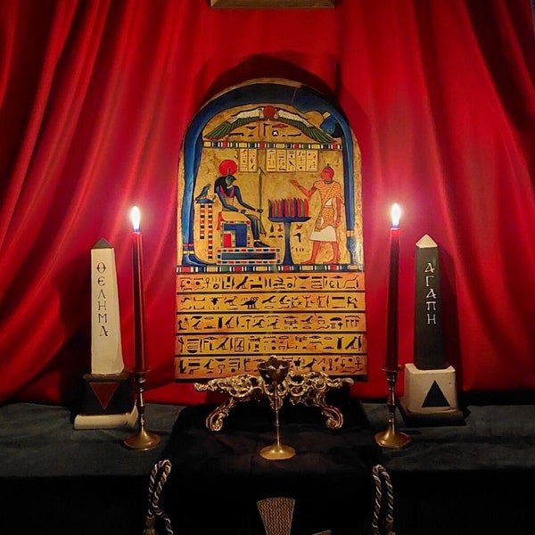 Enthüllungstele von Aleister Crowley * 22K * ägyptische Stele von Ankh-ef-en-Khonsu * Thelema * Gnostische Messe