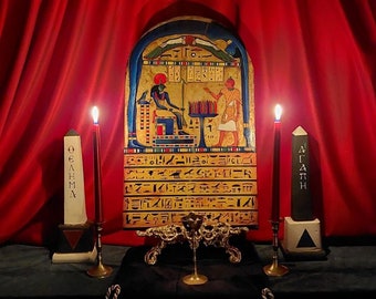 Stele of Revealing of Aleister Crowley * 22K * Egyptian Stele of Ankh-ef-en-Khonsu * Thelema * Gnostic Mass