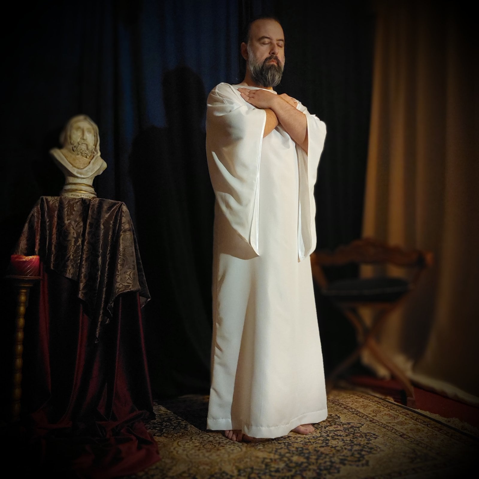 Soul Ritual Robe White Robe for Rituals * Magic Robe, Tau Robe, Ceremony Robe, Thelema ...