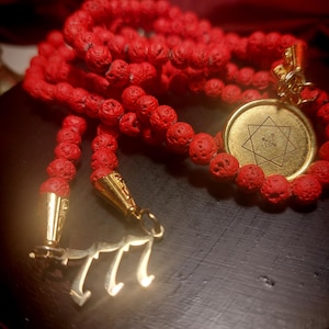 Thelemic Rosary of Babalon – A Sacred Tool with 156 Volcanic Beads and the Occult Symbols of the Scarlet Woman for Devotion and Ritual