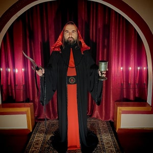 Robe of Leviathan, Robe of black mercury, Lucifer, Satan, Alchemy, Seal of Leviathan, Leviathan Cross, Satanic Cross, Anton Szandor LaVey image 2