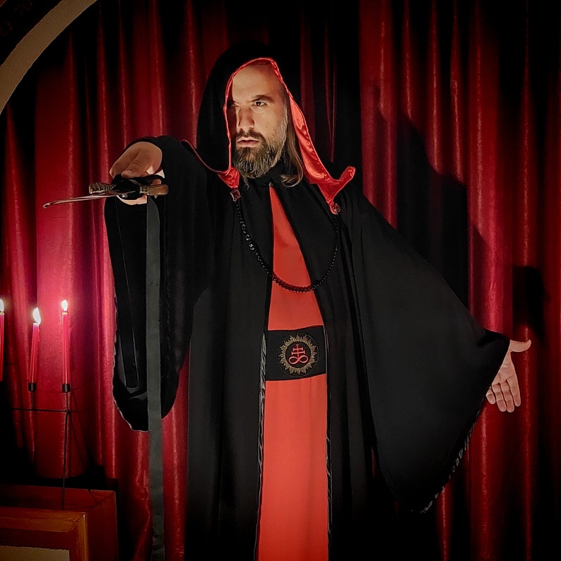 Robe of Leviathan, Robe of black mercury, Lucifer, Satan, Alchemy, Seal of Leviathan, Leviathan Cross, Satanic Cross, Anton Szandor LaVey image 3