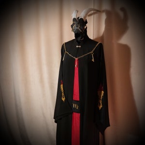 Hierophanten Robe von Hekate * Schwarze Robe von Hekate * Hexerei * Hekate&#39;s Zauberrobe für Männer