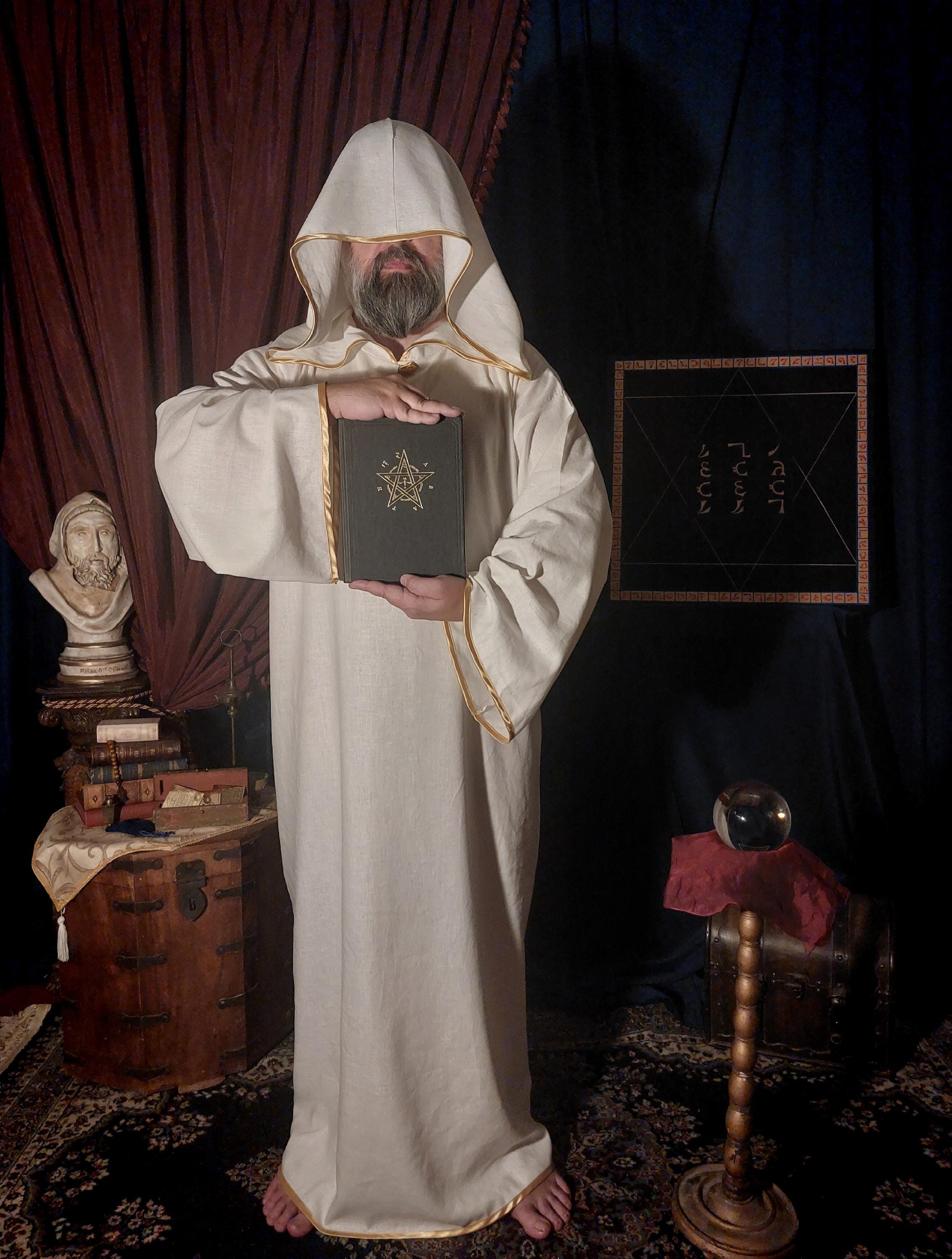 Enochian Magic Robe - Custom Sized Handmade Ritual Hooded Robe With ...