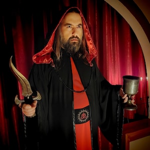 Robe of Leviathan, Robe aus schwarzem Merkur, Luzifer, Satan, Alchemie, Siegel des Leviathan, Leviathan-Kreuz, Satanisches Kreuz, Anton Szandor LaVey