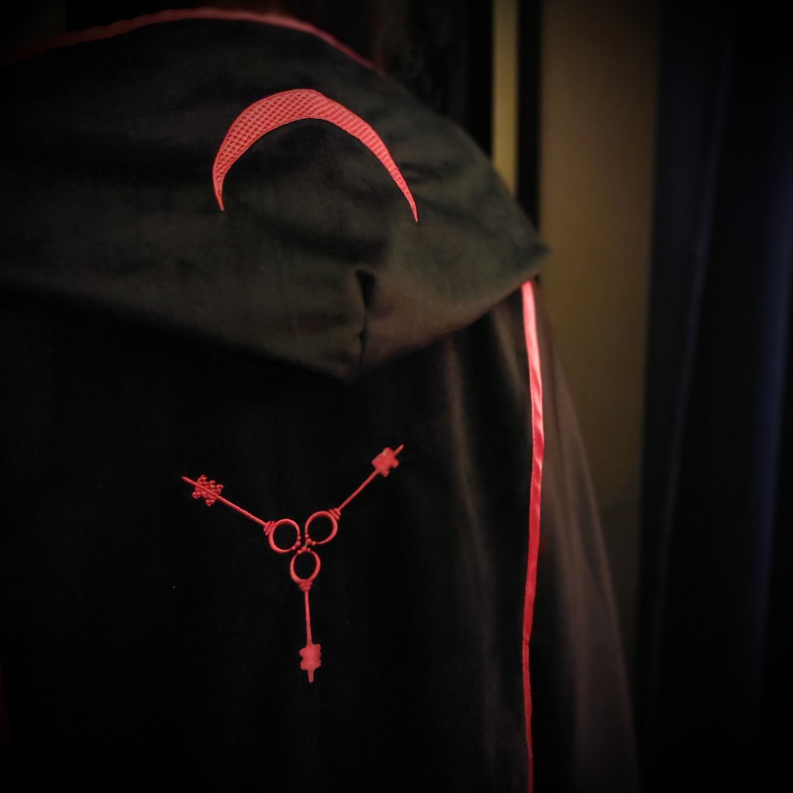 Hecate Robe Hekate Ritual Robe Black Tau Robe With Orarium Etsy UK