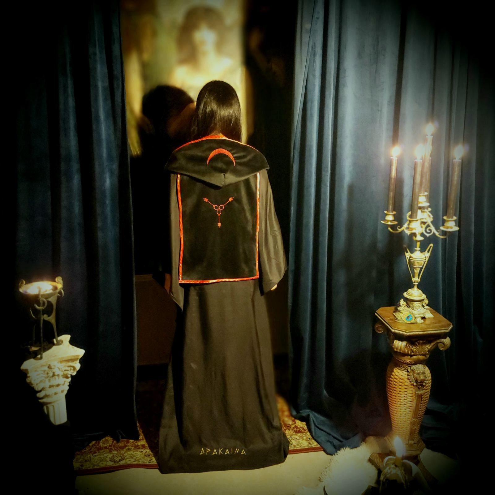 Hecate Robe Hekate Ritual Robe Black Tau Robe With Orarium Etsy UK